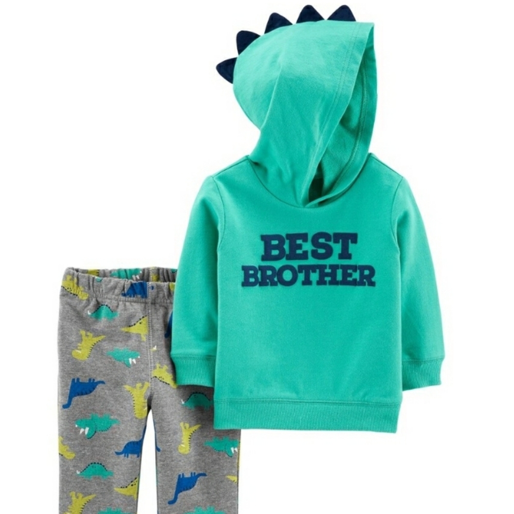 Carters 3m Best Brother Dino 2pc set